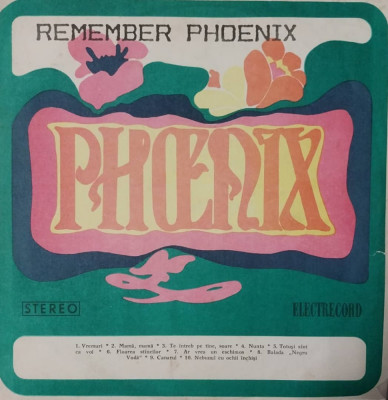 LP: PHOENIX - REMEMBER, ELECTRECORD, ROMANIA 1988, VG/VG foto