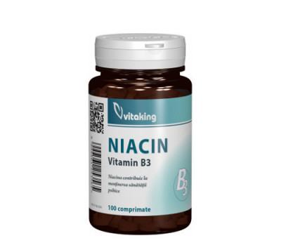 Vitamina B3 (niacina) 100mg, 100cps, Vitaking foto