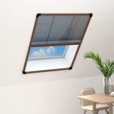 Plasa Insecte Plisse Maro 80x120 cm Aluminiu Fereastra Acoperis vidaXL