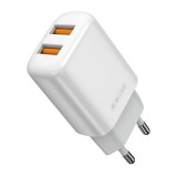 Cumpara ieftin Incarcator retea, 2 x USB, Fast Charge, 5V, 2.4A, Jellico EU02 64875, 100-240V, alb