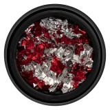 Foita Unghii LUXORISE - Unique Red &amp;amp; Silver #08