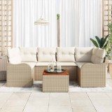 Cumpara ieftin Set de canapele pentru grădină 7 pcs Bej, alb