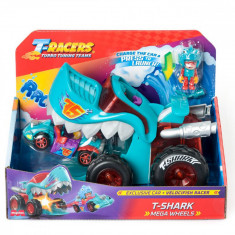 Set de joaca cu masinuta, T-Racers, Mega Wheel T-Shark