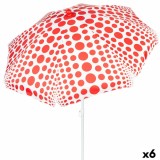 Cumpara ieftin Umbrelă de plajă Aktive Roșu 200 x 205 x 200 cm (6 Unități)