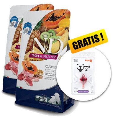 Farmina N&amp;amp;amp;D dog TROPICAL SELECTION (AG) puppy medium &amp;amp;amp; maxi, lamb 2x10 kg + Arpalit NEO GRATUIT foto