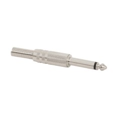 Mufa JACK 6.3 mm mono tata cu protectie cablu