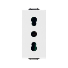 Priza standard italian 1M 16A Vimar Neve alb 09203