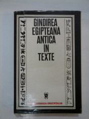 GANDIREA EGIPTEANA ANTICA IN TEXTE foto