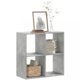 Gossi biblioteca, gri beton, 68,5x32x68,5 cm, lemn prelucrat