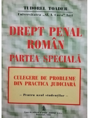 Tudorel Toader - Drept penal roman - Partea speciala (editia 1995) foto