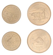 NEPAL █ SET DE MONEDE █ 1 + 2 Rupees █ 2066 (2009) █ KM-1204-1188 █ UNC