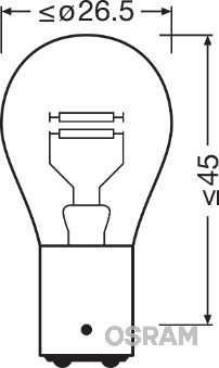 SET 2 BECURI 12V P21/5W ORIGINAL BLISTER OSRAM 10443 foto