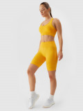Colanți scurți de antrenament fără cusături pentru femei - portocalii, 4F Sportswear