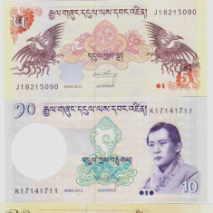Bancnota Bhutan 1, 5, 10 si 20 Ngultrum 2013-15 - P27-30 UNC ( set x4 )