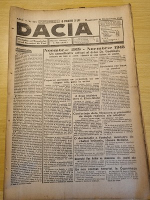 Dacia 31 octombrie 1943-stiri al 2-lea razboi mondial,articol de goebbels foto