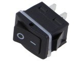 Rocker SPST 2 ON-OFF 16A/250VAC Negru IP68 - Canal Electronic