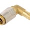 Conector rapid &icirc;n unghi de 90&deg; cu supapă max.15bar alamă