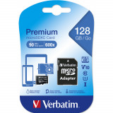 Cumpara ieftin Card de memorie Verbatim Premium U1 MicroSDXC, Clasa 10 + Adaptor, 128GB