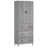 Cumpara ieftin Dulap inalt, gri sonoma, 69,5x34x180 cm, lemn compozit