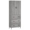 Dulap inalt, gri sonoma, 69,5x34x180 cm, lemn compozit