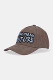 Versace Jeans Couture șapcă de baseball din bumbac culoarea maro, cu imprimeu, 78HAZK61 ZG374