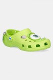 Crocs papuci Classic Monsters Inc Mike Clog culoarea verde, 210875-90H