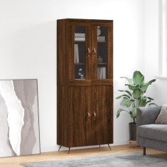 vidaXL Dulap &icirc;nalt, stejar maro, 69,5x34x180 cm, lemn compozit