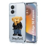 Husa antisoc pentru motorola edge 50 fusion, airbag pro, clear, stay real