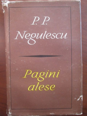 Pagini alese- P. P. Negulescu foto