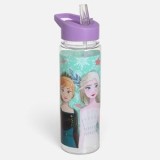 Sticlă de apă cu capac flip-top, 650 ml, transparentă, design Frozen, CMCLASS