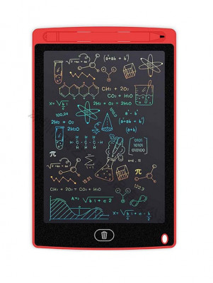 Tableta grafica de desenat pentru copii,color de 8.5 inch diagonala, cu buton de stergere si creion - Rosu foto