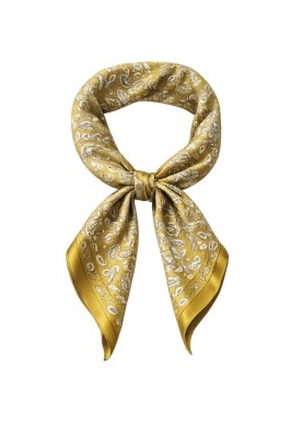 Esarfa satin Paisley mustar foto