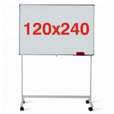 Tabla magnetica pe stand mobil 120x240 cm, 1 fata, Premium (5 ani garantie)