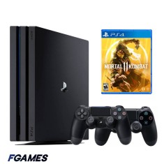 Consola Sony Playstation 4 Pro Ps4 1tb + Doua Controllere + Mortal Kombat 11 PlayStation 4, Second-Hand