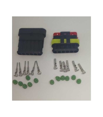 Set conectori cablu Superseal 1.5 tata-mama mufa 6 pin +12 pini inclusi + 12 garnituri incluse IP67 TE Connectivity 282108-1-SET foto