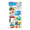 Set 12 stickere perete 3D, vehicule, 60 x 32 cm