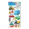 Set 12 stickere perete 3D, vehicule, 60 x 32 cm