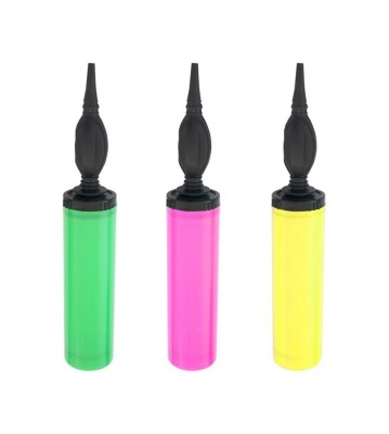 Pompa pentru umflat baloane, dublu sens, culori diverse, 27cm foto