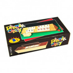 Joc Remi clasic de plastic 106 piese, 4 table, Rummy Piknik Okey foto