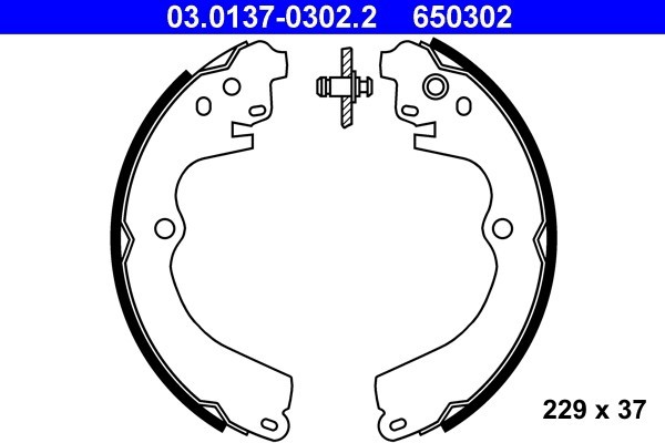 ATE 03.0137-0302.2 Set saboti frana