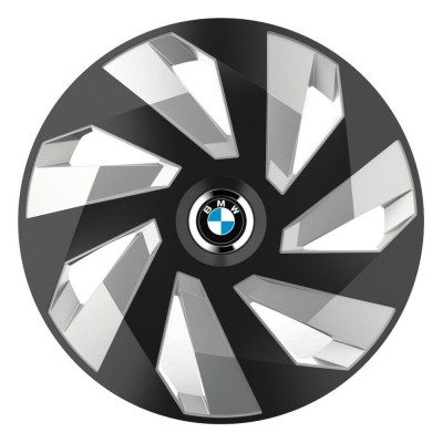 Set 4 Capace Roti, potrivite jantelor de R15, pentru BMW, model vector black and silver foto
