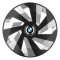 Set 4 Capace Roti, potrivite jantelor de R15, pentru BMW, model vector black and silver