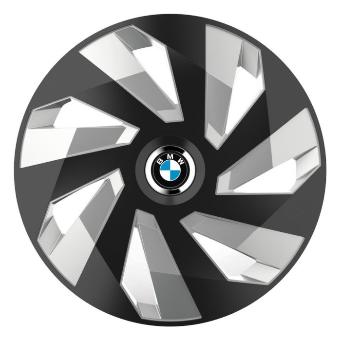 Set 4 Capace Roti, potrivite jantelor de R15, pentru BMW, model vector black and silver