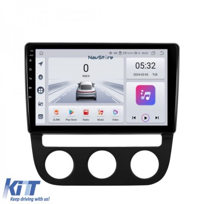 Navigatie Android Dedicata Volkswagen Golf5 Jetta (2004-2009), 10Inch, 4Gb Ram, 64Gb Stocare, Bluetooth, WiFi, Carplay Performance AutoTuning foto