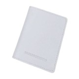 Mini portofel compact din piele PU, subtire si portabil, design modern si elegant - Alb, Oem