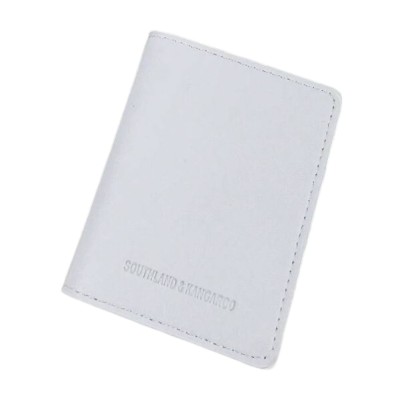 Mini portofel compact din piele PU, subtire si portabil, design modern si elegant - Alb foto