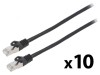 Cablu Patch F/UTP 6 litat CCA PVC negru 0,25m 26AWG, Lanberg