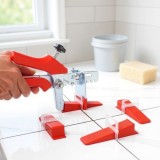 Kit PRO nivelare placi ceramice, cleste montaj inclus, 100 cleme 2 mm si 100 pene