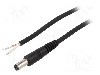 Cablu alimentare DC, cabluri, DC 5,5/2,5 mufa, negru, 1,5m, WEST POL - P25-TT-C075-150BK