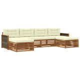 vidaXL Seturi de canapele cu pernă 6 pcs Lemn Solid de Acacia 3383678